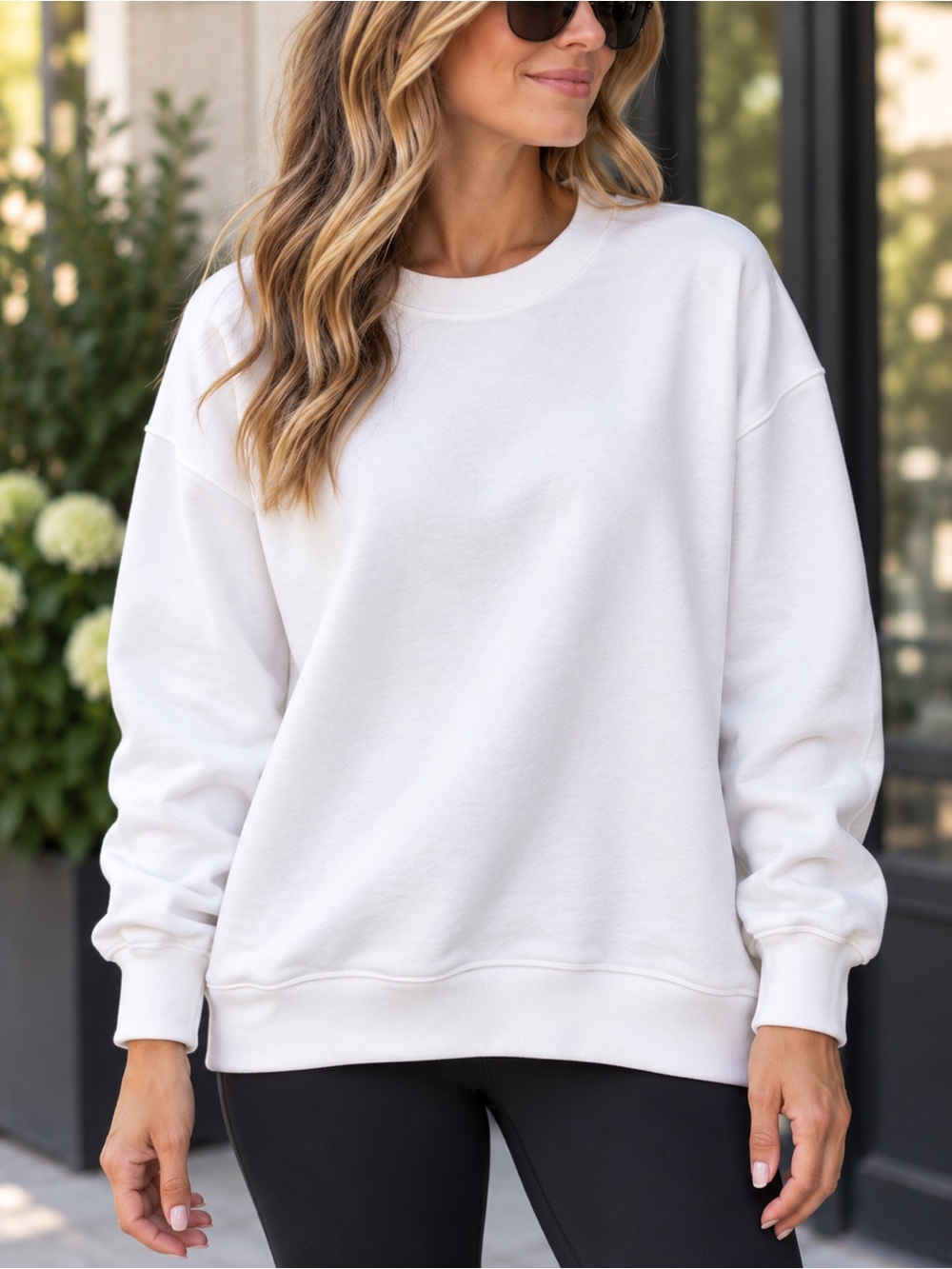 lululemon White Crewneck Sweatshirt